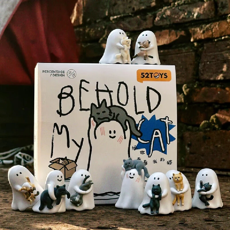 52TOYS Ghost Show You My Cat Series Blind Box Cute Flocked Cat Ghost Collectible Figures Desk Decor Festival Gift For Cat Lovers
52TOYS Ghost Show You My Cat Series Blind Box Cute Flocked Cat Ghost Collectible Figures Desk Decor Festival Gift For Cat Lovers