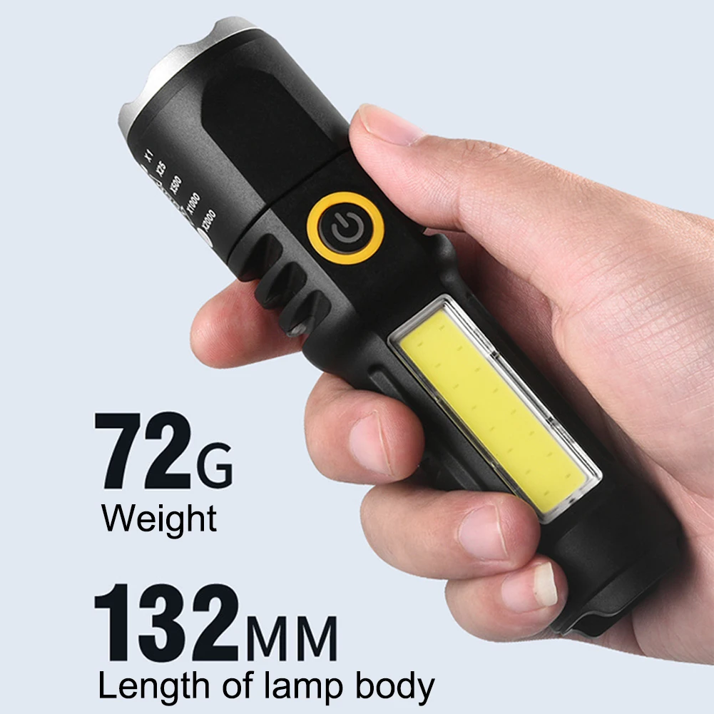 Waterproof Torch Light Telescopic Zoom XPE COB LED Camping Flashlight Type-C USB Charging Hiking Flashlight 4 Modes for Outdoor
Waterproof Torch Light Telescopic Zoom XPE COB LED Camping Flashlight Type-C USB Charging Hiking Flashlight 4 Modes for Outdoor