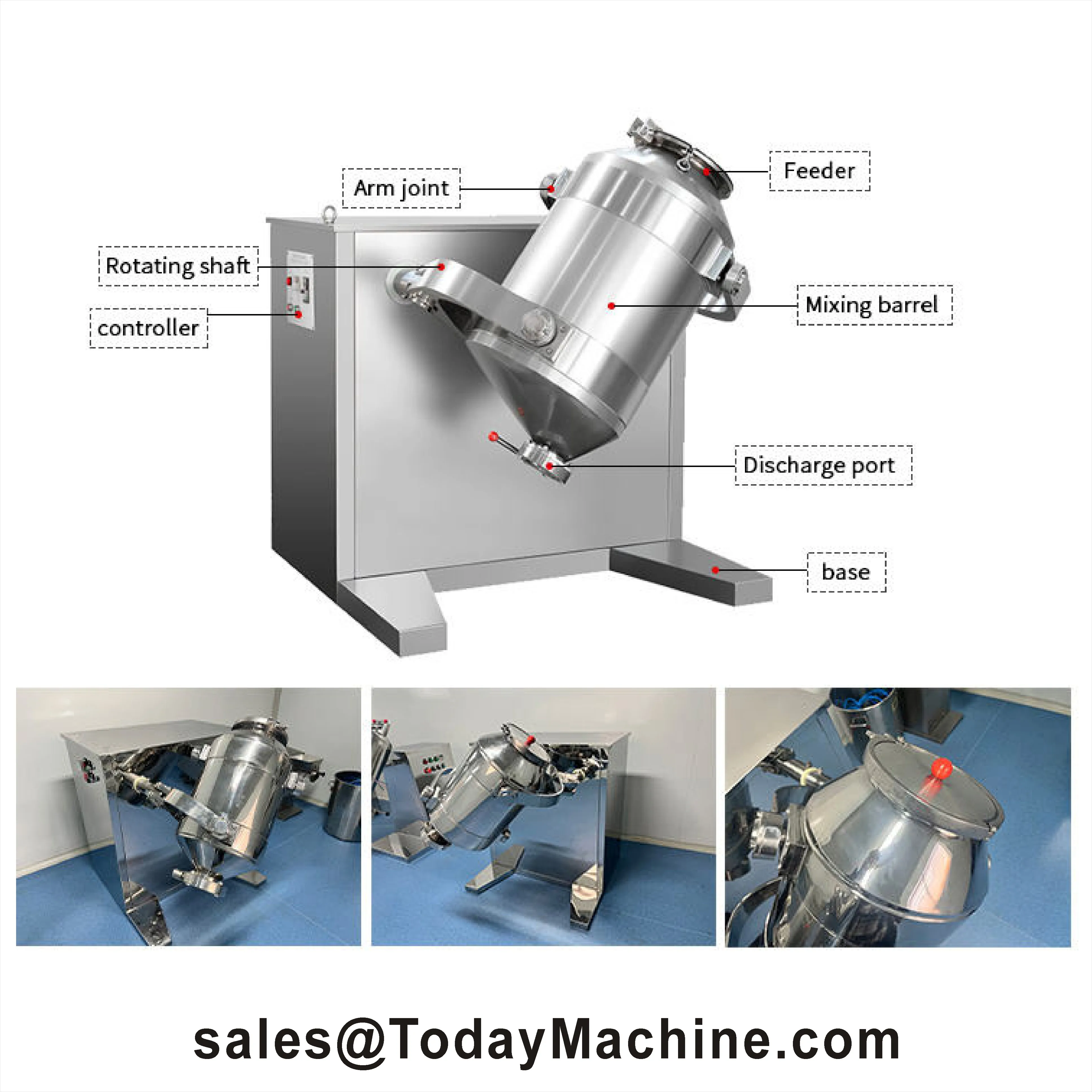 Small 3D Blende 10L 20L 30L Rotating Drum Laboratory Powder Mixer Machine
Small 3D Blende 10L 20L 30L Rotating Drum Laboratory Powder Mixer Machine
