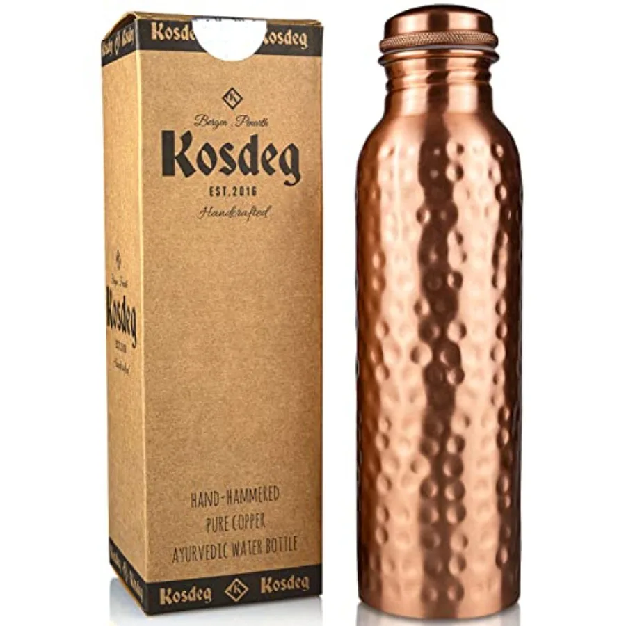 Copper Water Bottle - 34 Oz Extra Large - A Hammered Ayurvedic Pure Copper Vessel For Drinking - Drink More Water Lower Your Su
Copper Water Bottle - 34 Oz Extra Large - A Hammered Ayurvedic Pure Copper Vessel For Drinking - Drink More Water Lower Your Su