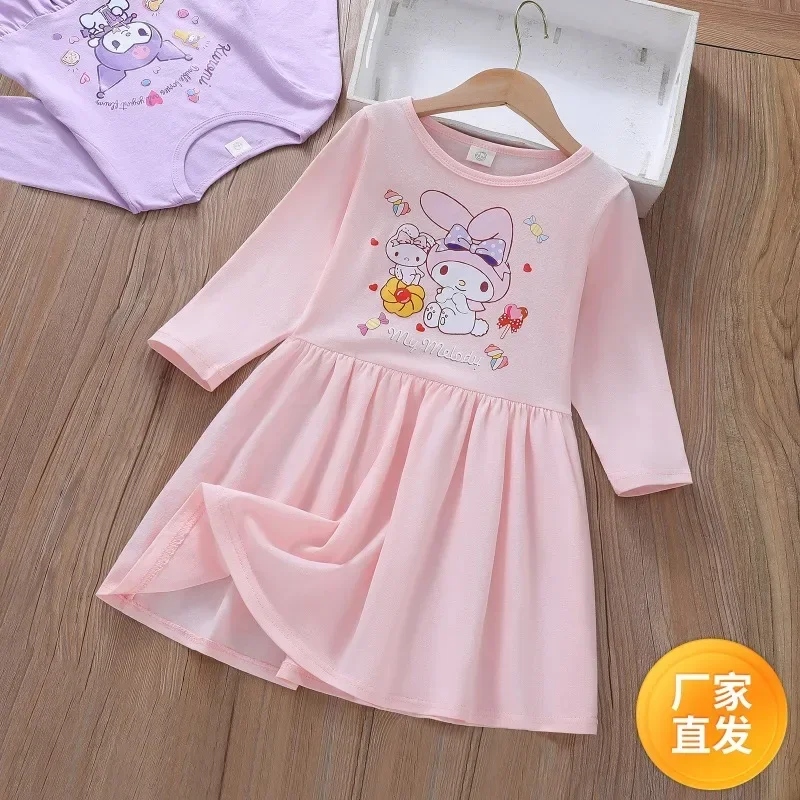 Sweet Kawaii Kuromi Anime My Melody Long Sleeve Dress Spring Autumn Children Sanrio Ins Cute Shirt Clothes Gifts for Girls
Sweet Kawaii Kuromi Anime My Melody Long Sleeve Dress Spring Autumn Children Sanrio Ins Cute Shirt Clothes Gifts for Girls
