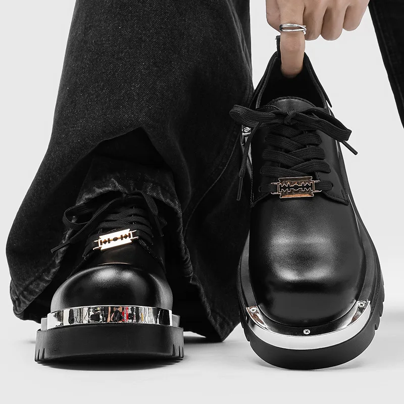 men casual hip hop rock platform shoes lace-up natural leather derby shoe designer sneakers black stylish youth cool footwear
men casual hip hop rock platform shoes lace-up natural leather derby shoe designer sneakers black stylish youth cool footwear