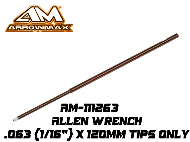 Original ARROWMAX AM-111263 ALLEN WRENCH .063 (1/16") X 120MM TIPs ONLY Inch screwdriver Hexagon head high quality rc tool parts
Original ARROWMAX AM-111263 ALLEN WRENCH .063 (1/16") X 120MM TIPs ONLY Inch screwdriver Hexagon head high quality rc tool parts