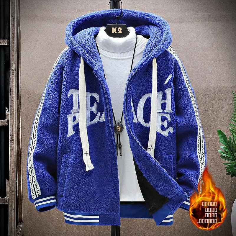 Lamb Velvet Hooded Jaet Men's Thiened Fce Winter Coat Stand Fit Casual Sle Polyester Fiber Youth Faion Trend
Lamb Velvet Hooded Jaet Men's Thiened Fce Winter Coat Stand Fit Casual Sle Polyester Fiber Youth Faion Trend