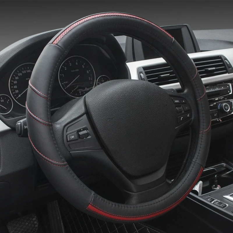 Top Layer Leather Car Steering Wheel Cover Universal Steering Wheel Covers Car Accessories Interior Non Slip Steering Wheel Grip
Top Layer Leather Car Steering Wheel Cover Universal Steering Wheel Covers Car Accessories Interior Non Slip Steering Wheel Grip