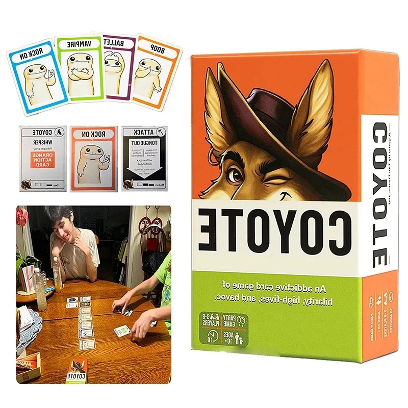Игра Coyote, Карточная игра Coyote Party, Карточная игра Meet The Action, в упаковке, Full Of High Fives And Havoc, Забавные экшн-карточные игры
Игра Coyote, Карточная игра Coyote Party, Карточная игра Meet The Action, в упаковке, Full Of High Fives And Havoc, Забавные экшн-карточные игры
