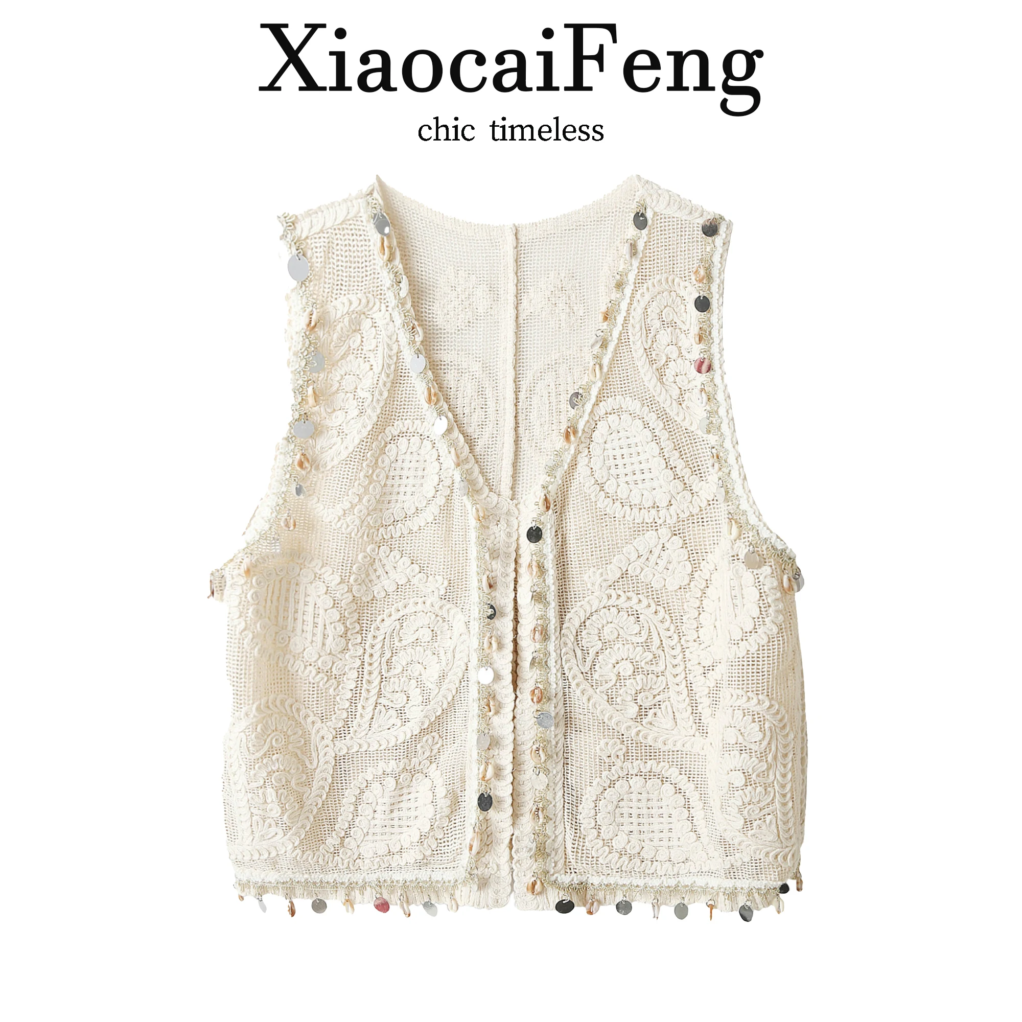 Retro Heavy Embellished Lace Vest Women's Summer High-End Sensation V-Neck Sleeveless Tank Top Outerwear Fashionable Layering
Retro Heavy Embellished Lace Vest Women's Summer High-End Sensation V-Neck Sleeveless Tank Top Outerwear Fashionable Layering