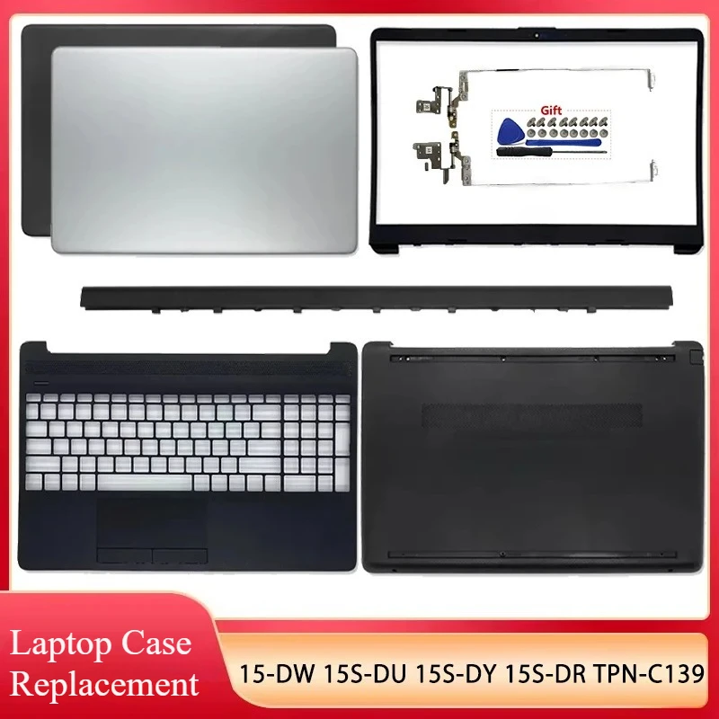 New For 15-DW 15S-DU 15S-DY 15S-DR 255 250 G8 TPN-C139 LCD Back Cover Front Bezel Hinges Upper Palmrest Bottom Base Case Silver
New For 15-DW 15S-DU 15S-DY 15S-DR 255 250 G8 TPN-C139 LCD Back Cover Front Bezel Hinges Upper Palmrest Bottom Base Case Silver