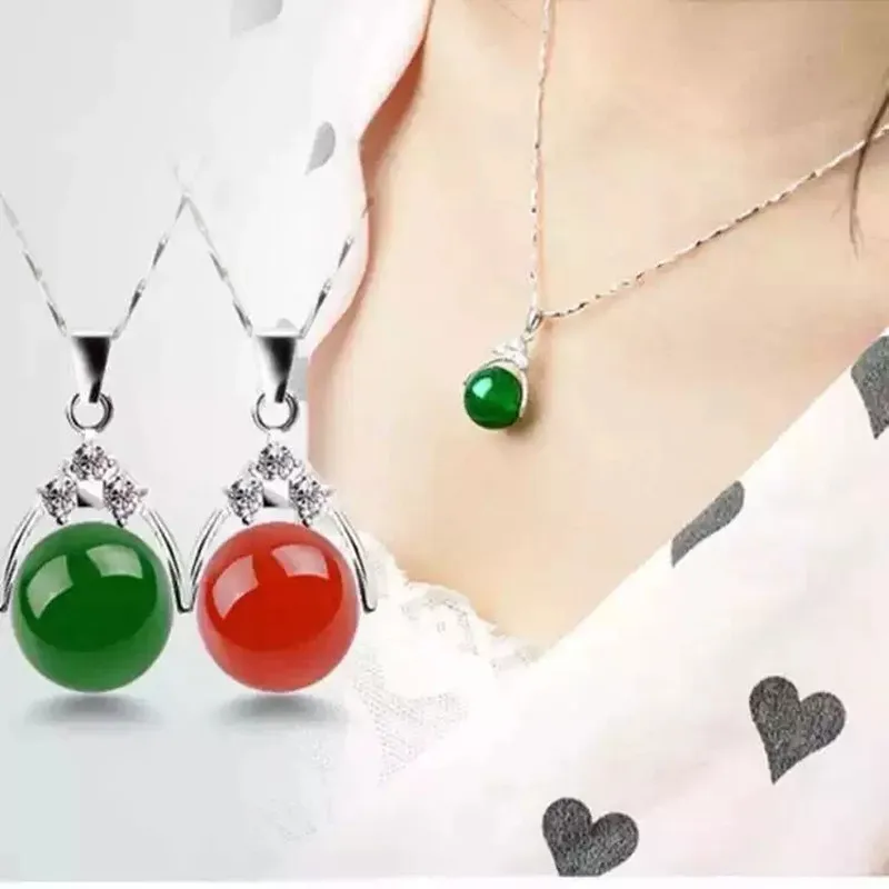 Natural Crystal Agate Stone Bead Necklace Pendant Women's Simple Fashion Handmade Round Stone Bead Chain Necklace Jewelry Gift
Natural Crystal Agate Stone Bead Necklace Pendant Women's Simple Fashion Handmade Round Stone Bead Chain Necklace Jewelry Gift