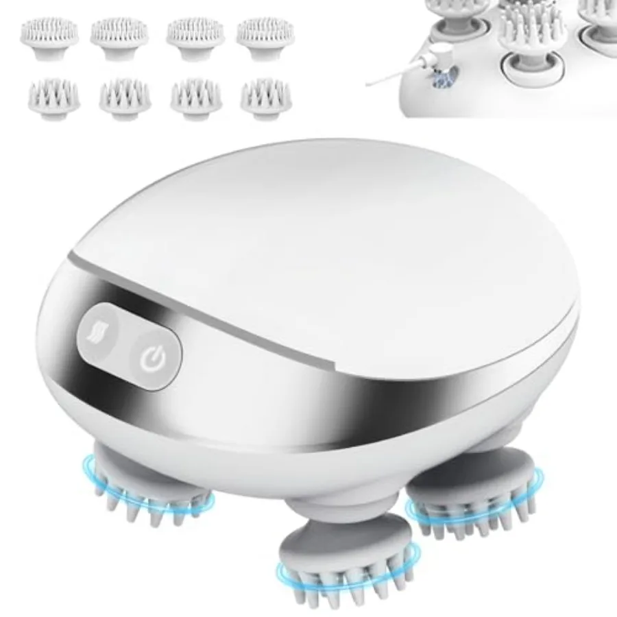 5 in 1 Electric Scalp Massager, Portable Heated Head Hair Massager with 88 Kneading Nodes, 2 Massage Styles, 3 Speed Modes for
5 in 1 Electric Scalp Massager, Portable Heated Head Hair Massager with 88 Kneading Nodes, 2 Massage Styles, 3 Speed Modes for