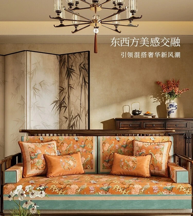 New Chinese style red solid wood sofa seat cushion armrest backrest cover cloth mountain hydrangea
New Chinese style red solid wood sofa seat cushion armrest backrest cover cloth mountain hydrangea