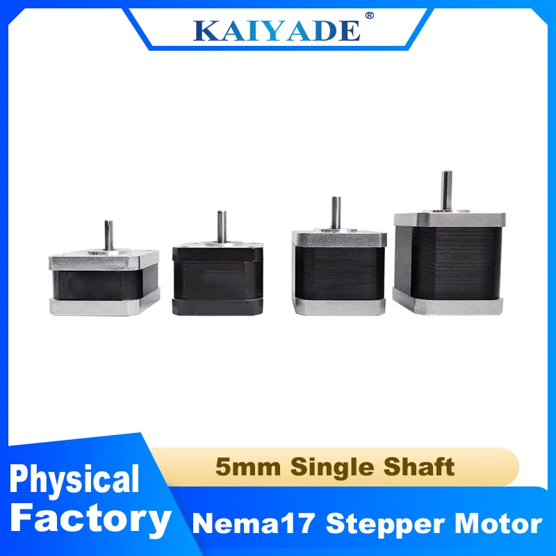 42mm Nema17 2-Phase Stepper Motor 4-Lead 5mm Shaft CNC Engraver Router 3D Printer High Torque Stepper Motor for Automation
42mm Nema17 2-Phase Stepper Motor 4-Lead 5mm Shaft CNC Engraver Router 3D Printer High Torque Stepper Motor for Automation