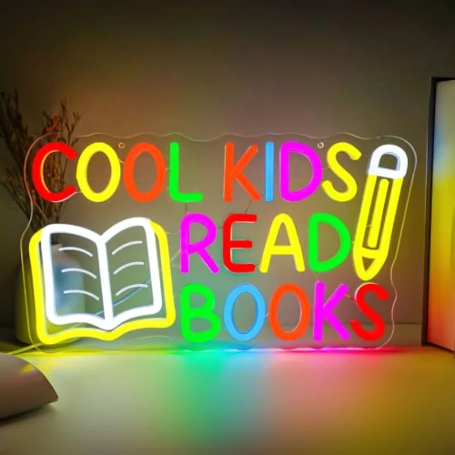 Cool Read Books Neon Sign for Wall Decor Dimmable Reading LED Neon Lights Sign for Classroom Library Room Reading Corner Study
Cool Read Books Neon Sign for Wall Decor Dimmable Reading LED Neon Lights Sign for Classroom Library Room Reading Corner Study