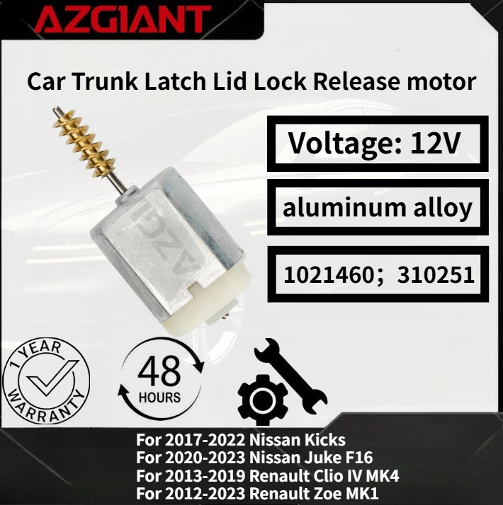 For 2017-2022 Nissan Kicks/Juke F16 2020-2023 Car Trunk Latch Lid Lock Release motor Brand New high-quality replacement parts
For 2017-2022 Nissan Kicks/Juke F16 2020-2023 Car Trunk Latch Lid Lock Release motor Brand New high-quality replacement parts