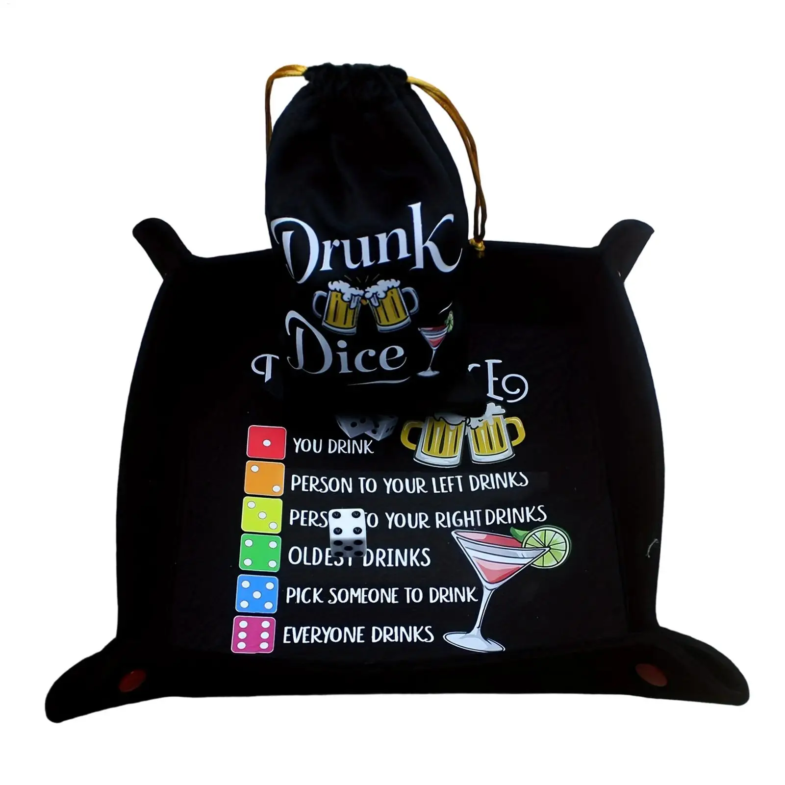 Dice Tray Portable Folding Party Accessory Table Games Dice for Leisure Entertainment Competition Home Bar Traveling Family
Dice Tray Portable Folding Party Accessory Table Games Dice for Leisure Entertainment Competition Home Bar Traveling Family
