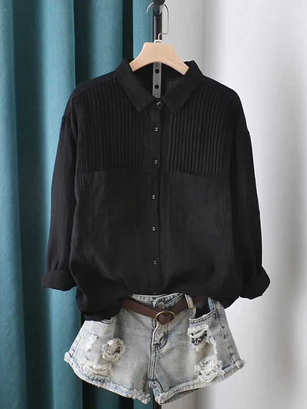 Spring 2026 Casual Long Sve Pure Color irt Large Size Women's Loose Fit Open Cardigan Collar Accordion Pleat Splicing
Spring 2026 Casual Long Sve Pure Color irt Large Size Women's Loose Fit Open Cardigan Collar Accordion Pleat Splicing