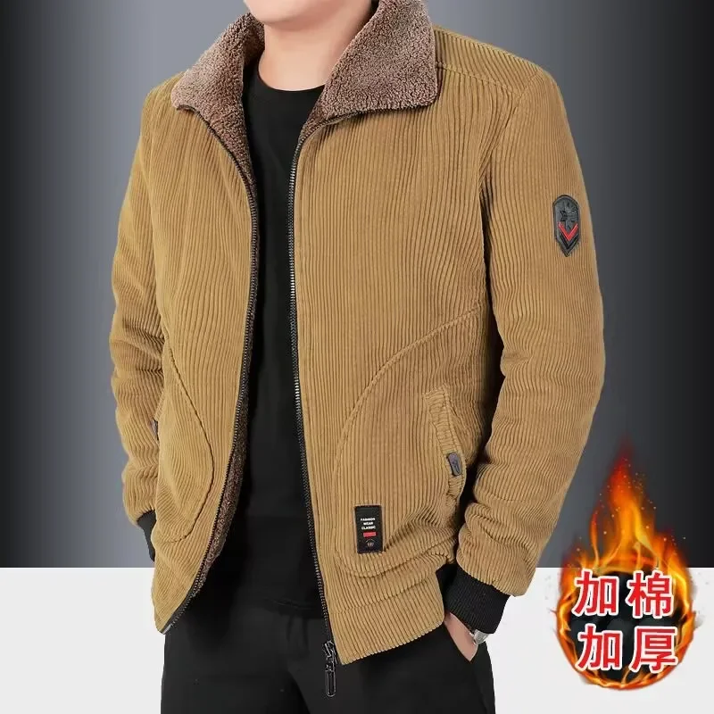 Winter Jacket Men Thick Warm Corduroy Cotton Parkas Men Casual Loose Turn Down Collar Multi Pockets parkas hombre invierno coat
Winter Jacket Men Thick Warm Corduroy Cotton Parkas Men Casual Loose Turn Down Collar Multi Pockets parkas hombre invierno coat