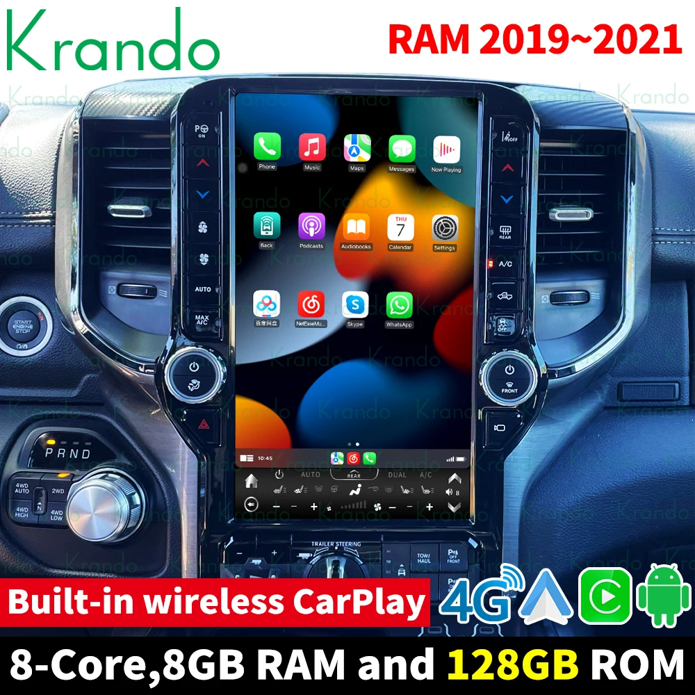 Krando Android Multimedia Player GPS Navi For Dodge Ram 2019-2021 Car Radio Player Head Unit Carplay Auto WIFI 8G RAM 128G ROM
Krando Android Multimedia Player GPS Navi For Dodge Ram 2019-2021 Car Radio Player Head Unit Carplay Auto WIFI 8G RAM 128G ROM