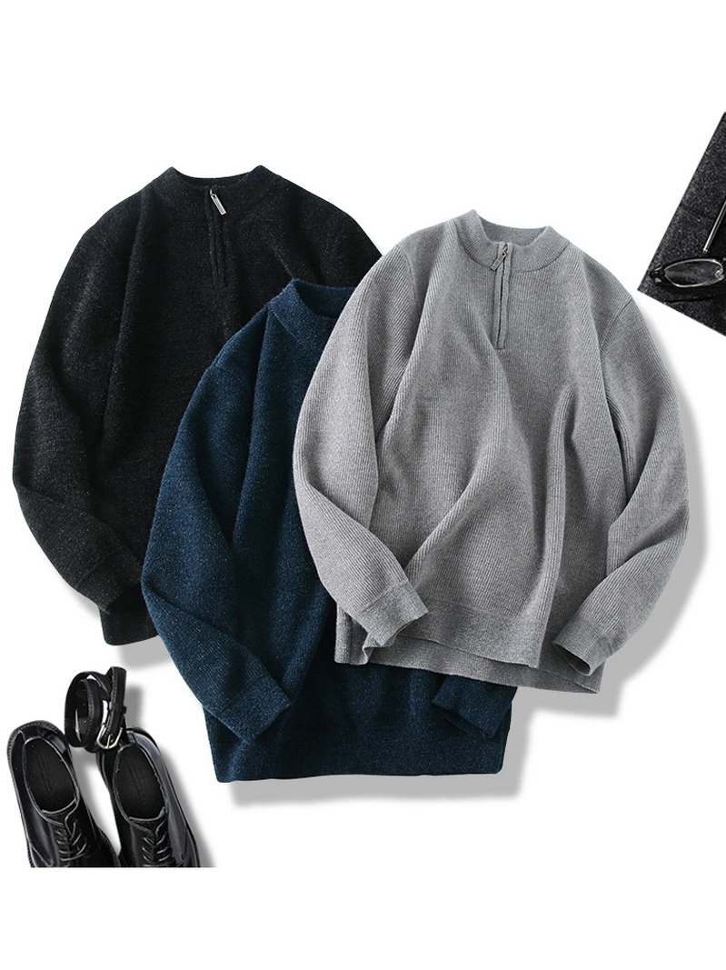 Faionable Urban Knitted Sweater Men's Thermal Base Layer f High Zipper Cosite Fce Warmth Autumn Winter Sweater
Faionable Urban Knitted Sweater Men's Thermal Base Layer f High Zipper Cosite Fce Warmth Autumn Winter Sweater