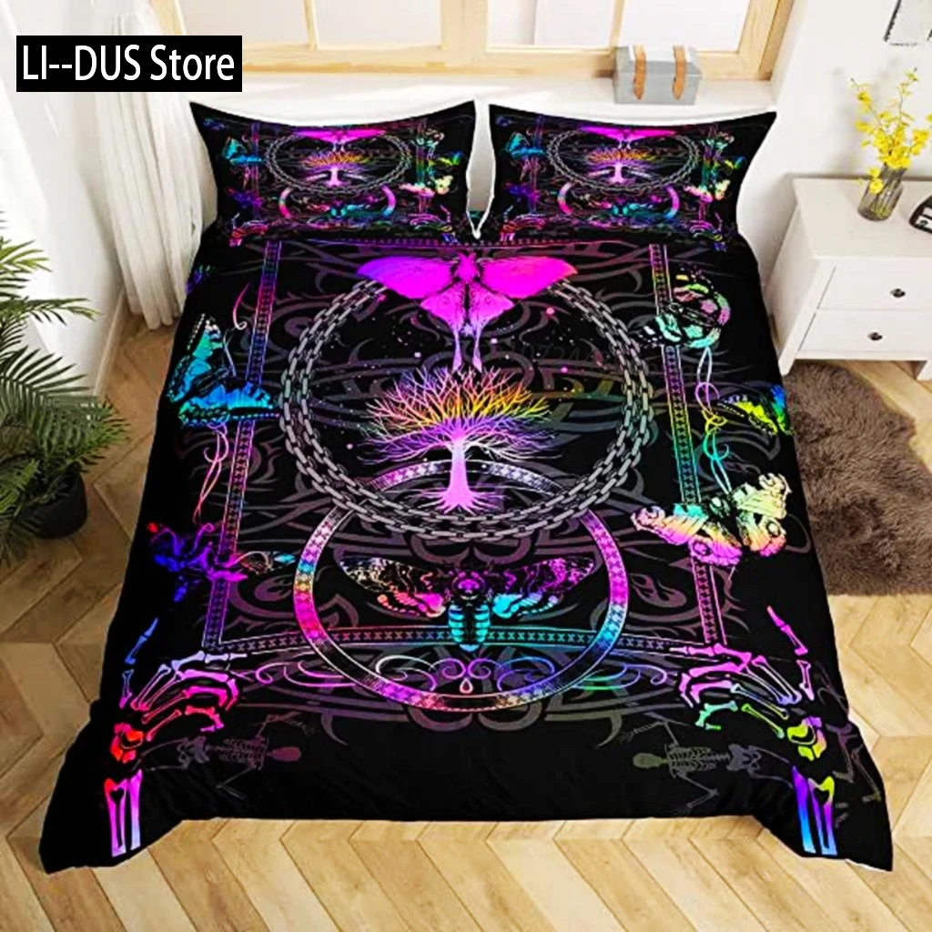 Boho Moth Duvet Cover Gothic Skull Bedding Set For Girls Women Bedroom Decor Moon Star Personalized Moth Skull Skeleton Bones
Boho Moth Duvet Cover Gothic Skull Bedding Set For Girls Women Bedroom Decor Moon Star Personalized Moth Skull Skeleton Bones