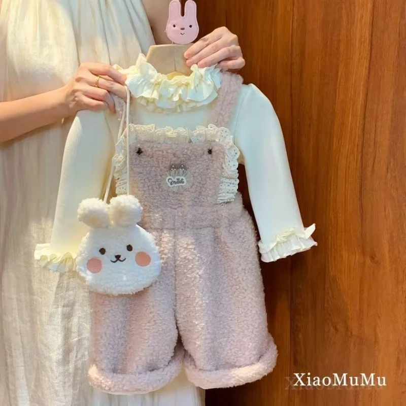 Girls' Autumn/Winter Set New Style Baby Girl's Stylish Internet Red Plush Bottom Coat Hairy Strap Pants Two Piece Set
Girls' Autumn/Winter Set New Style Baby Girl's Stylish Internet Red Plush Bottom Coat Hairy Strap Pants Two Piece Set