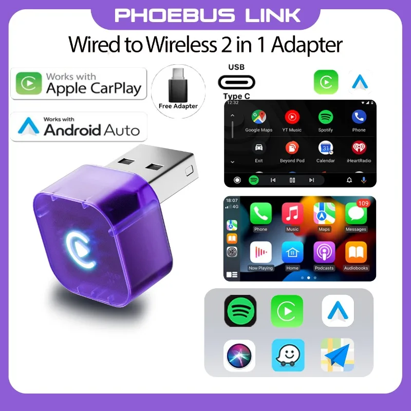 Mini Wireless Carplay Dongle Portable Android Auto Adapter PlugPlay Stable Connection Wide Compatibility Car Intelligent Systems
Mini Wireless Carplay Dongle Portable Android Auto Adapter PlugPlay Stable Connection Wide Compatibility Car Intelligent Systems