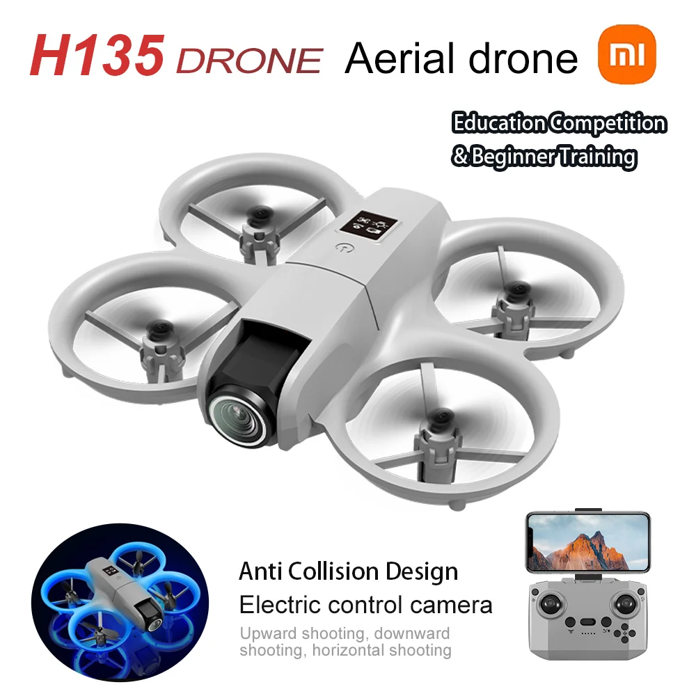 NEW H135 Drone 4K Professional HD Electric ESC Dual Cameras Mini Drones WIFI Obstacle Avoidance FPV Foldable RC Quadcopter Toys
NEW H135 Drone 4K Professional HD Electric ESC Dual Cameras Mini Drones WIFI Obstacle Avoidance FPV Foldable RC Quadcopter Toys