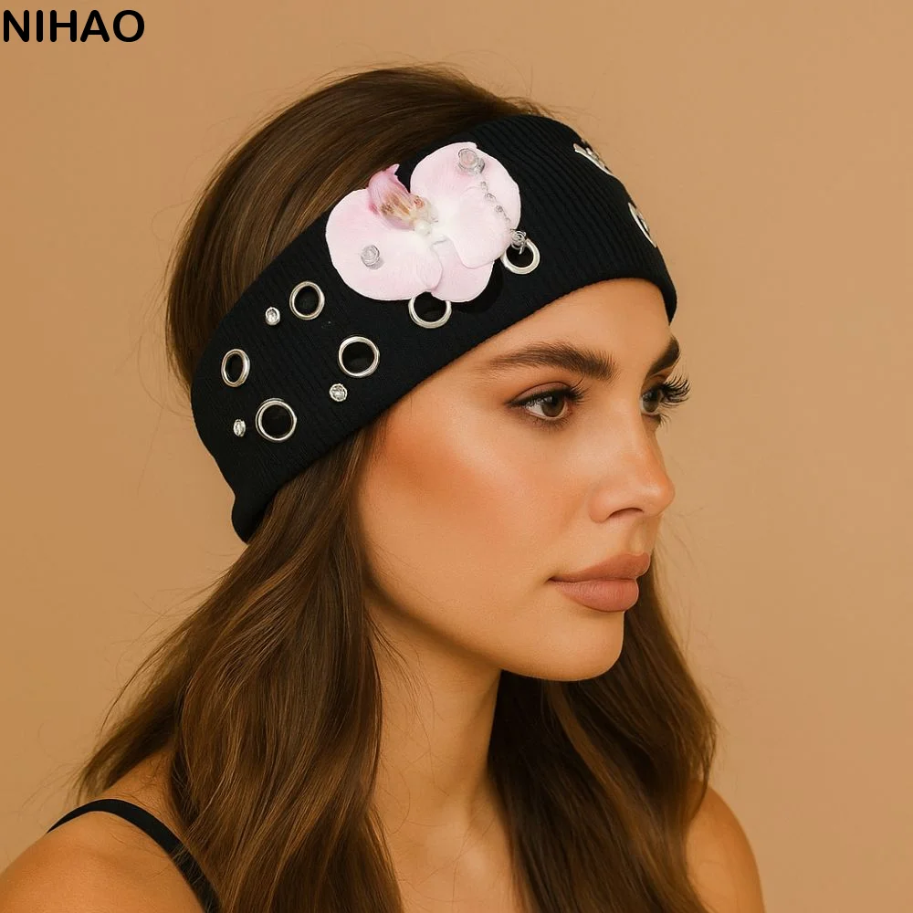 Hibiscus Butterfly Orchid Knitted Hairband Y2K Hip-hop Flower Elastic Headband Punk Style Hollow Out Rhinestone Chain Headscarf
Hibiscus Butterfly Orchid Knitted Hairband Y2K Hip-hop Flower Elastic Headband Punk Style Hollow Out Rhinestone Chain Headscarf