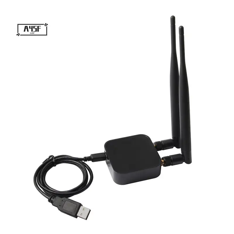 A45F-RT3572L Chipset 2.4G/ 5G Wireless Network Card Wifi Receiver Transmitter With 2 Antenna For Windows/8/10/Kali Linux
A45F-RT3572L Chipset 2.4G/ 5G Wireless Network Card Wifi Receiver Transmitter With 2 Antenna For Windows/8/10/Kali Linux