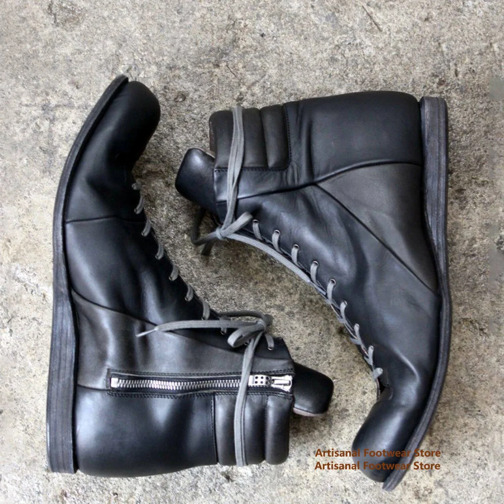 Vintage Black Soft Leather Lace Up Ankle Boots Black Soft Leather Side Zipper Combat Boots Retro Handmade Casual Fashion Booties
Vintage Black Soft Leather Lace Up Ankle Boots Black Soft Leather Side Zipper Combat Boots Retro Handmade Casual Fashion Booties