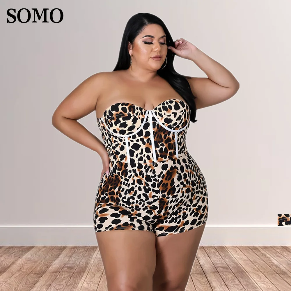 Fashion Leopard Print Short Jumpsuit Women Plus Size Sexy Strapless Romper Tube Top One Piece Outfits Wholesale Dropshipping
Fashion Leopard Print Short Jumpsuit Women Plus Size Sexy Strapless Romper Tube Top One Piece Outfits Wholesale Dropshipping