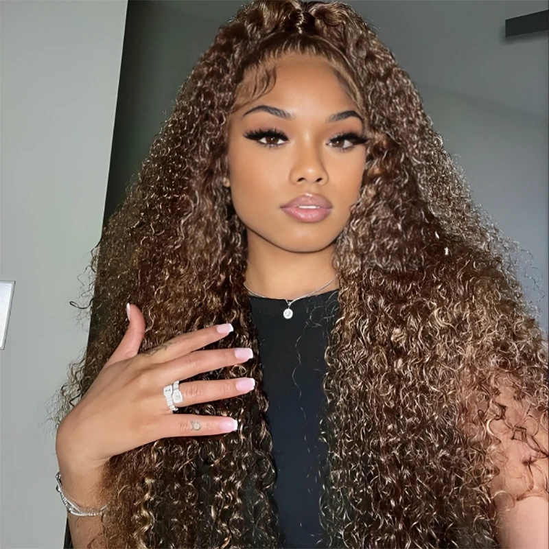 HD 13x4 Highlight Wig Human Hair Honey Blonde Brown Lace Front Wigs Deep Curly Human Hair Wig Water Wave 13x6 Lace Frontal Wig
HD 13x4 Highlight Wig Human Hair Honey Blonde Brown Lace Front Wigs Deep Curly Human Hair Wig Water Wave 13x6 Lace Frontal Wig