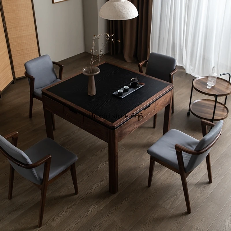 Black walnut solid wood chess and card table simple leisure room chess and card table
Black walnut solid wood chess and card table simple leisure room chess and card table
