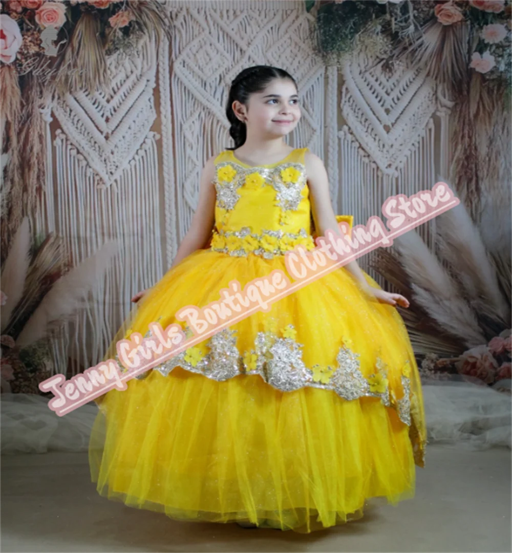 Yellow Elegant Flower Girl Dress Bow Fluffy Trail First Communion Birthday Wedding Event Princess Prom Dress
Yellow Elegant Flower Girl Dress Bow Fluffy Trail First Communion Birthday Wedding Event Princess Prom Dress