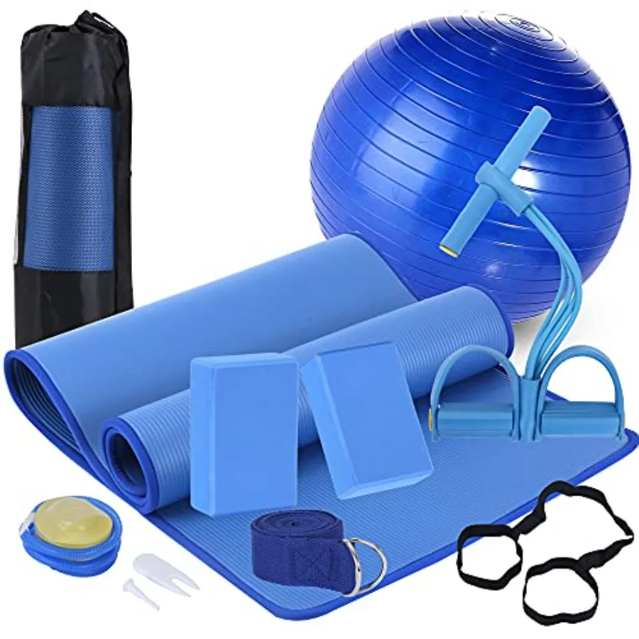 Yoga Mat Set for BeginnersYoga Mat with Carrying Strap Yoga Blocks 2 Pack with Yoga Strap Yoga Ball Ankle Puller 11-Piece Yoga
Yoga Mat Set for BeginnersYoga Mat with Carrying Strap Yoga Blocks 2 Pack with Yoga Strap Yoga Ball Ankle Puller 11-Piece Yoga