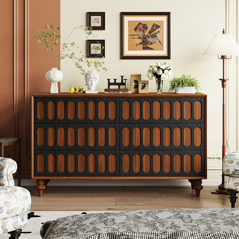Solid wood six-drawer cabinet decorative entrance cabinet console sideboard locker living room bucket Mandarin box 
Solid wood six-drawer cabinet decorative entrance cabinet console sideboard locker living room bucket Mandarin box