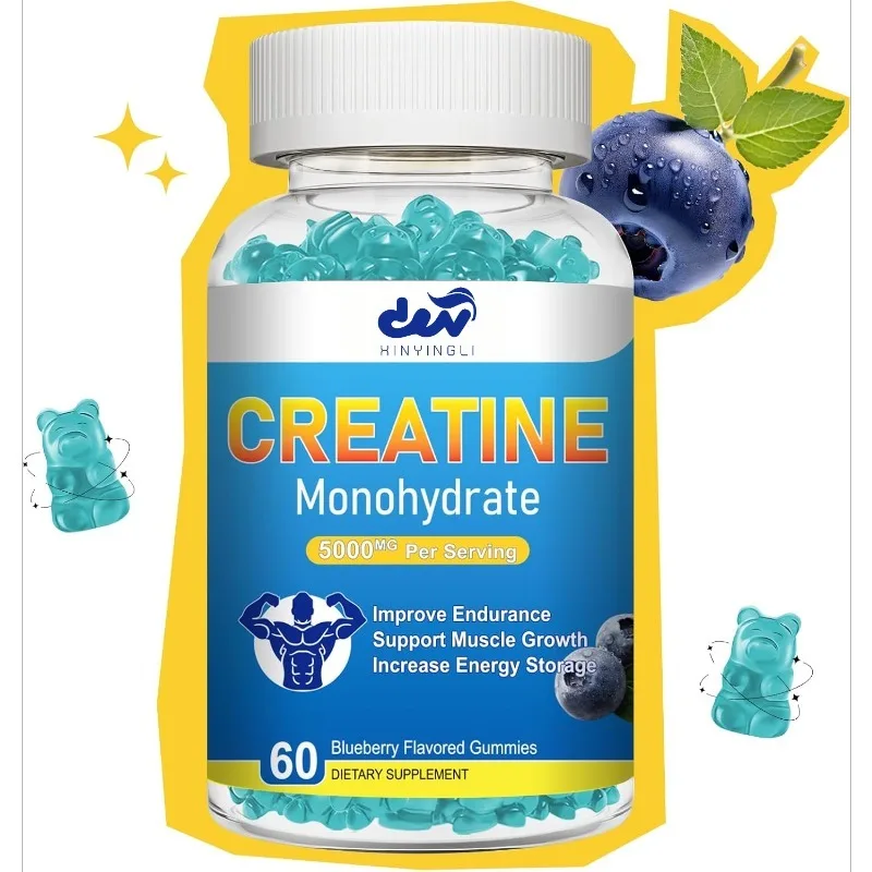 Male and female creatine monohydrate gummies, sugar free vegetarian, used to strengthen muscles, increase energy and strength
Male and female creatine monohydrate gummies, sugar free vegetarian, used to strengthen muscles, increase energy and strength