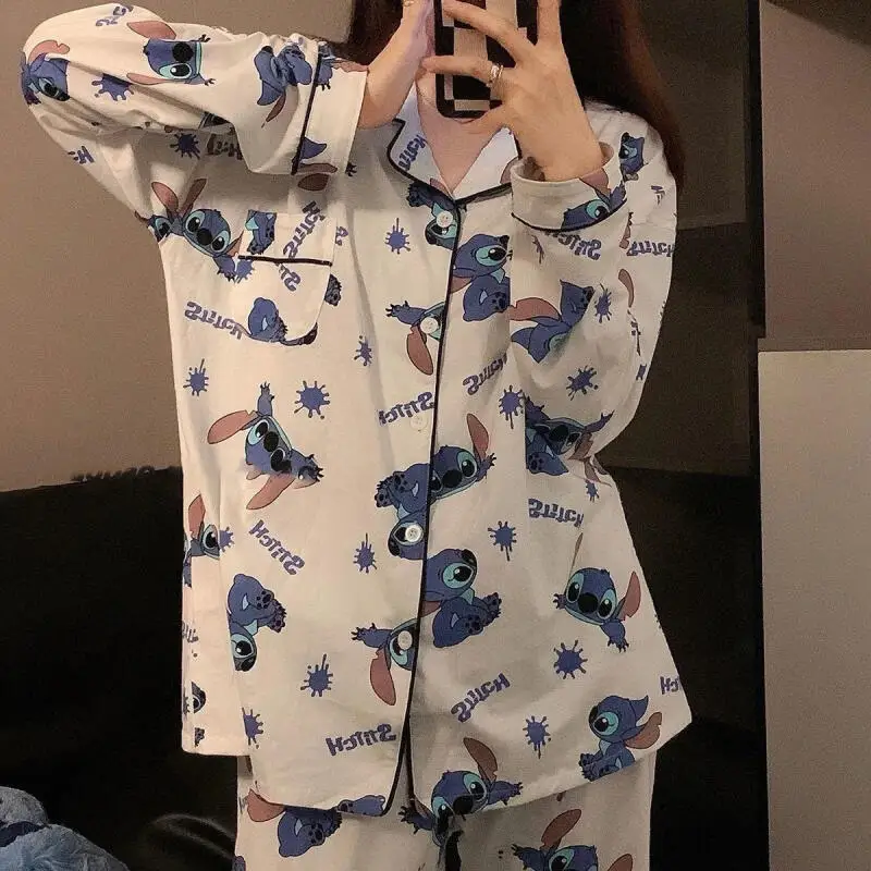 2Pcs Anime Cute Stitch Pajama Sets Cartoon Kawaii Women's Pajamas Spring and Autumn Warm Girl Long Sleeves Trousers Sleepwear
2Pcs Anime Cute Stitch Pajama Sets Cartoon Kawaii Women's Pajamas Spring and Autumn Warm Girl Long Sleeves Trousers Sleepwear