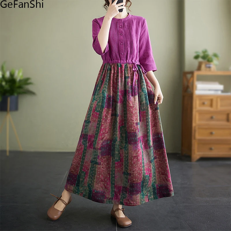 New Summer PrInt Patchwork Short Sleeve Cotton Linen Beach Dresses Women Fashion Loose Casual Dress Robe Ladies Elegant Clothing
New Summer PrInt Patchwork Short Sleeve Cotton Linen Beach Dresses Women Fashion Loose Casual Dress Robe Ladies Elegant Clothing
