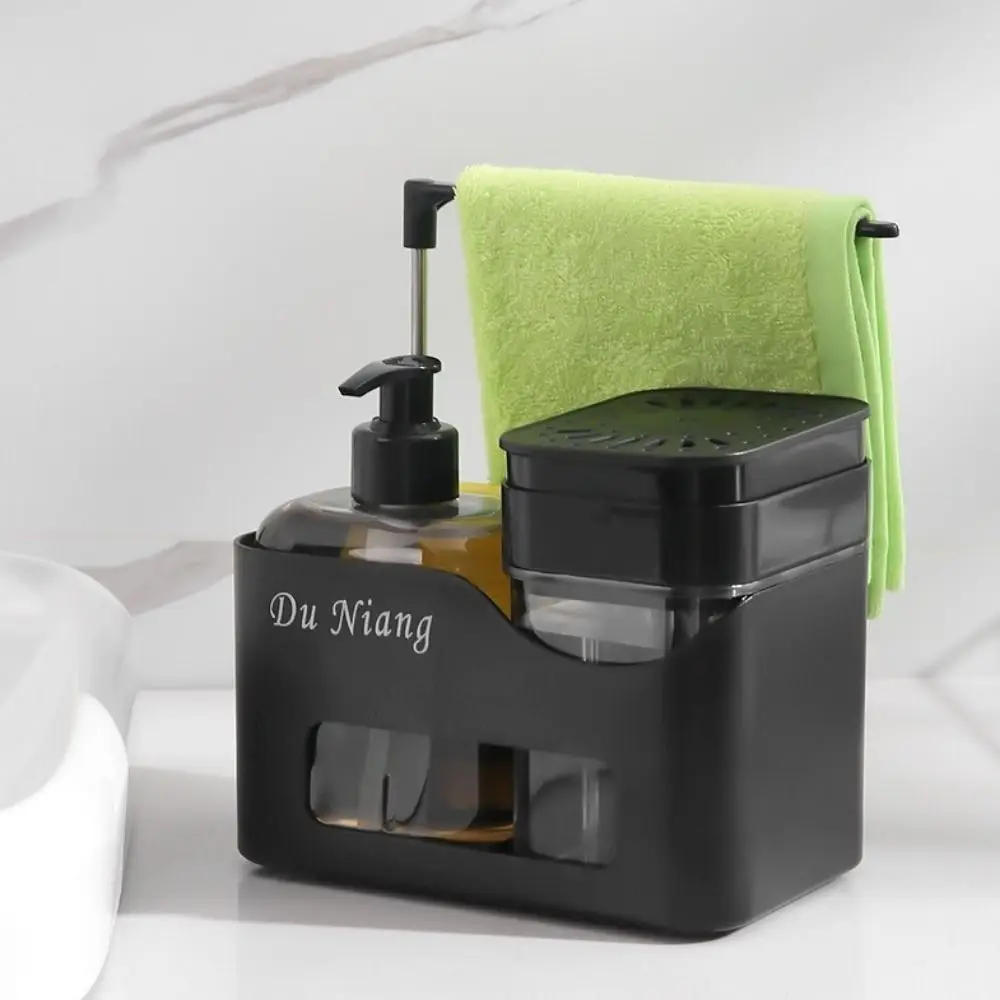 4-in-1 Hand and Dish Soap Dispenser Set Plastic Refillable Press Soap Dispenser Rag Holder with Sponge Holder
4-in-1 Hand and Dish Soap Dispenser Set Plastic Refillable Press Soap Dispenser Rag Holder with Sponge Holder
