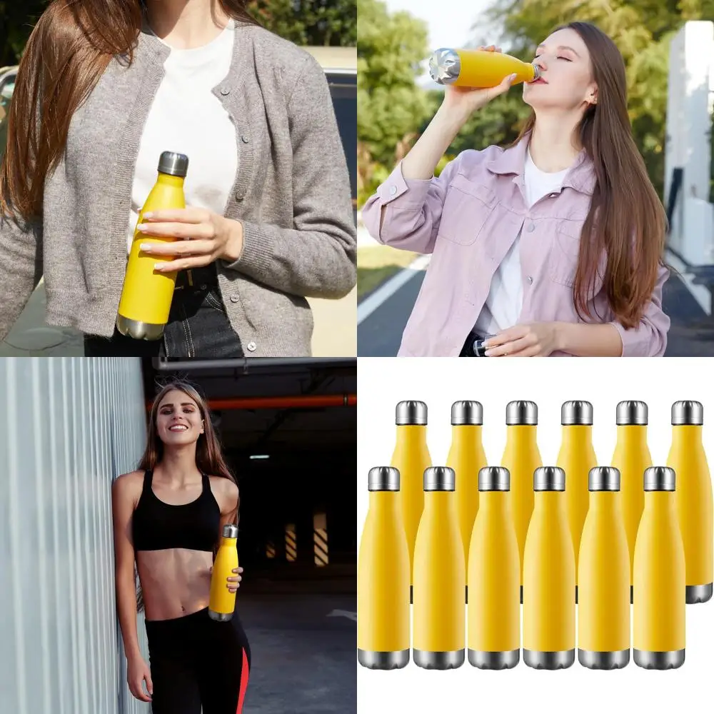12-Pack Vacuum Insulated Stainless Steel Sport Water Bottles, Leak-Proof, Double Wall, Keeps Drinks Hot or Cold, Yellow
12-Pack Vacuum Insulated Stainless Steel Sport Water Bottles, Leak-Proof, Double Wall, Keeps Drinks Hot or Cold, Yellow