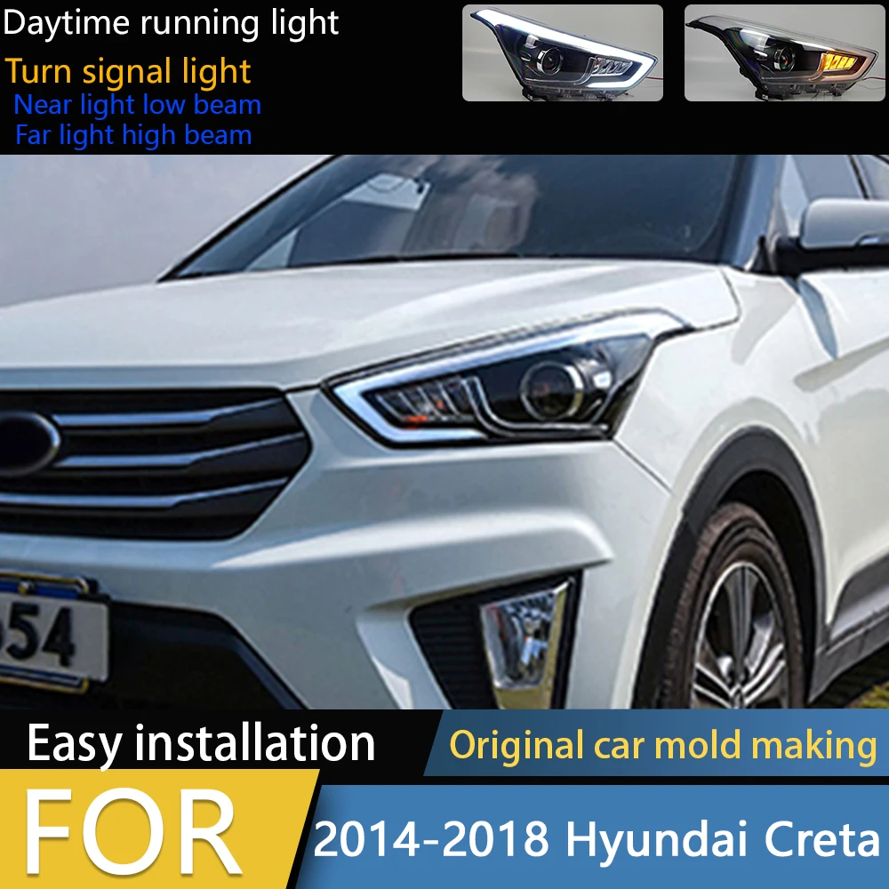 Car Styling Head Lamp for Hyundai Creta Headlights 2014-2018 New IX25 LED Headlight DRL Hid Bi Xenon Auto Accessories
Car Styling Head Lamp for Hyundai Creta Headlights 2014-2018 New IX25 LED Headlight DRL Hid Bi Xenon Auto Accessories