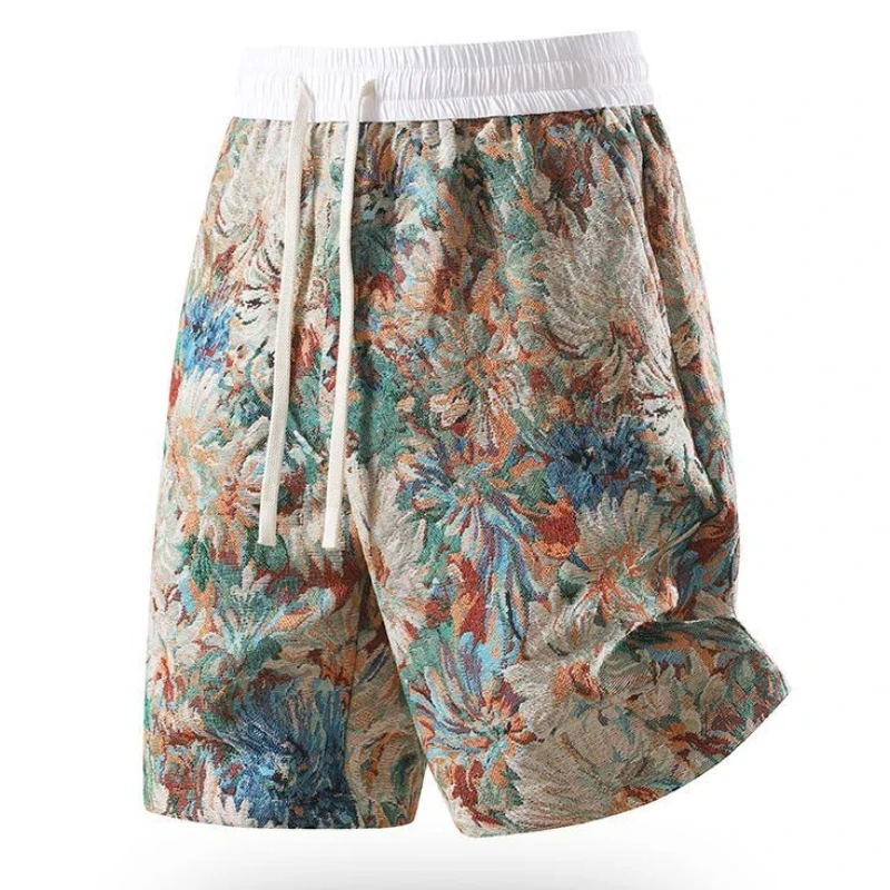 Men's Floral Jacquard Casual Shorts Summer Loose Straight Fit Elastic Waist Beach Vacation Ethnic Style Pants
Men's Floral Jacquard Casual Shorts Summer Loose Straight Fit Elastic Waist Beach Vacation Ethnic Style Pants