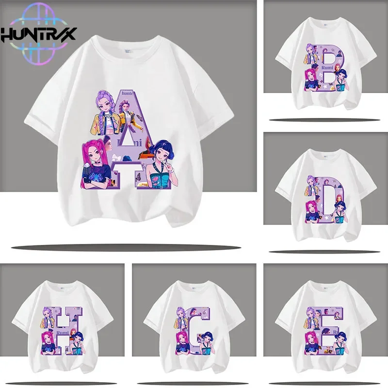 2026 Summer T-shirt for children aged 3-12, KPop, Demon Hunter, Boys' Sport Shirt, Girls' Casual Top, Letter A-Z Cartoon Print
2026 Summer T-shirt for children aged 3-12, KPop, Demon Hunter, Boys' Sport Shirt, Girls' Casual Top, Letter A-Z Cartoon Print