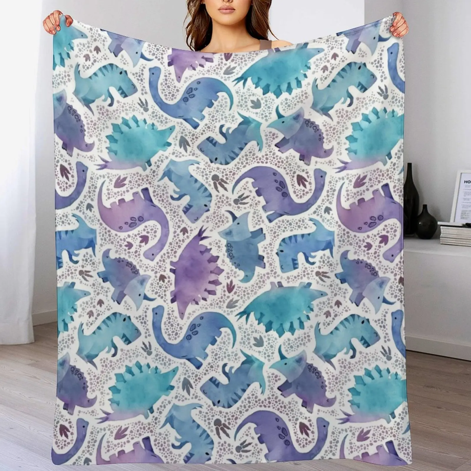 Watercolor dinosaur purple and blue on navy Throw Blanket Polar for babies Summer Beddings Luxury Brand Blankets
Watercolor dinosaur purple and blue on navy Throw Blanket Polar for babies Summer Beddings Luxury Brand Blankets