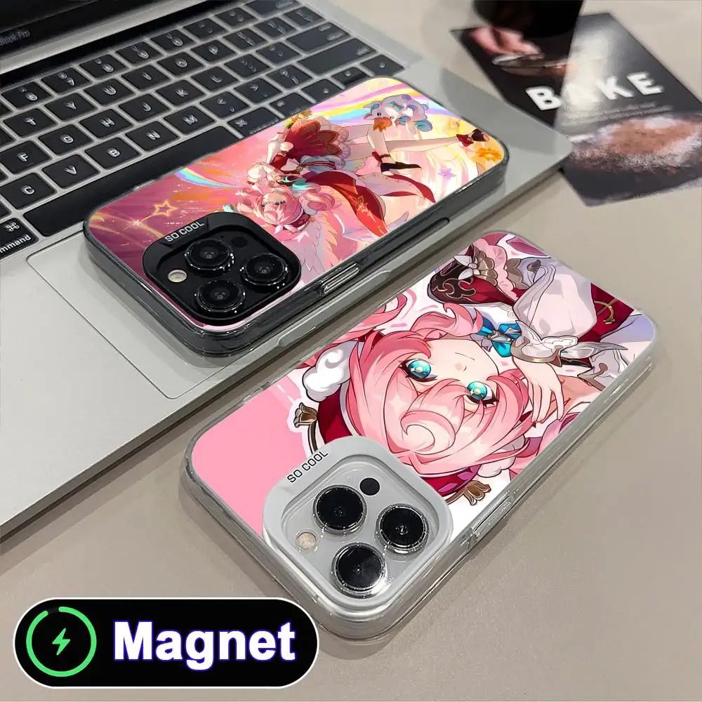 HSR Hyacine Translucent MagSafe Mobile Phone Case for iPhone 17 16 15 14 13 12 11 Air Pro Max Plus Colorful Cover
HSR Hyacine Translucent MagSafe Mobile Phone Case for iPhone 17 16 15 14 13 12 11 Air Pro Max Plus Colorful Cover