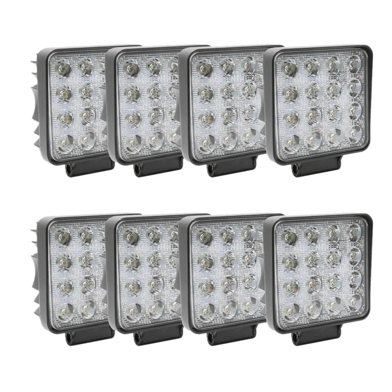 8 Pcs One Pack 48W 30 Degree Led Flood Beam Lights Square Off-Road Bulb Lamp Light Fog Lighting Exterior For Jeep,Truck,Car,Atv
8 Pcs One Pack 48W 30 Degree Led Flood Beam Lights Square Off-Road Bulb Lamp Light Fog Lighting Exterior For Jeep,Truck,Car,Atv