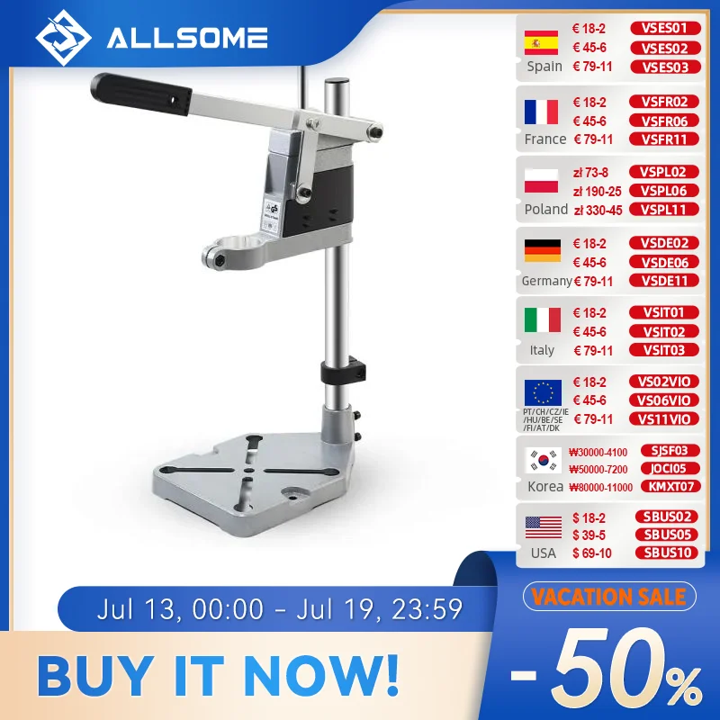 Allsome Adjustable Electric Drill Bracket Table Stand,Hand Drill Press Holder
Allsome Adjustable Electric Drill Bracket Table Stand,Hand Drill Press Holder