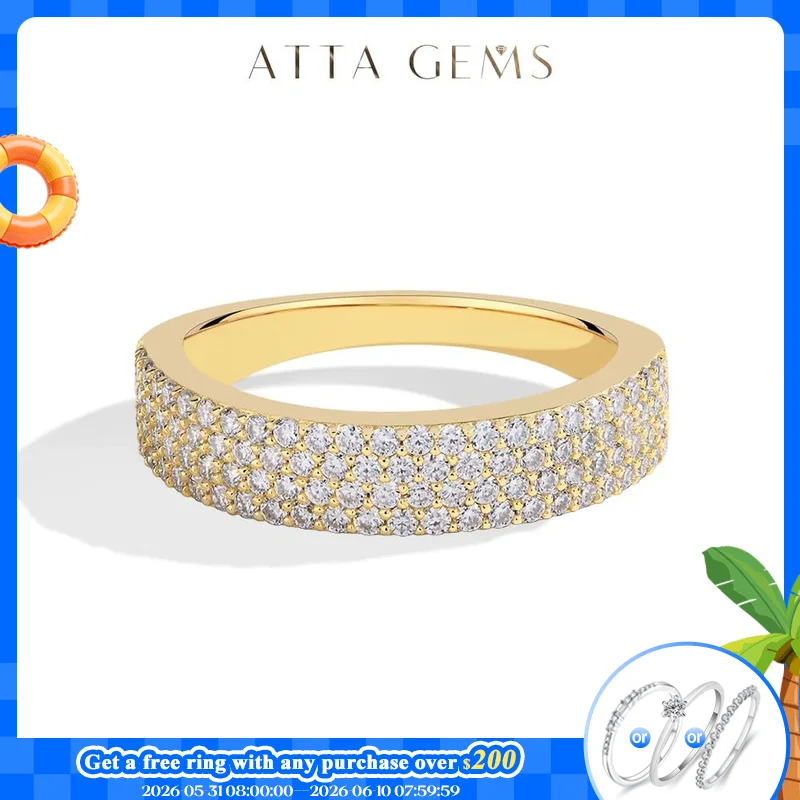 ATTAGEMS Sparkling Moissanite Ring for Women Men Real 14K 18K AU750 Yellow Gold Half Eternity Wedding Band Fine Jewelry With GRC
ATTAGEMS Sparkling Moissanite Ring for Women Men Real 14K 18K AU750 Yellow Gold Half Eternity Wedding Band Fine Jewelry With GRC