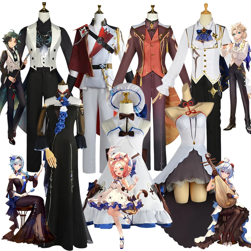 Genshin Impact Symphony Cosplay Costume Ganyu Zhongli Tartaglia Xiao Albedo Cosplay Uniform Chinese Style Halloween Costumes
Genshin Impact Symphony Cosplay Costume Ganyu Zhongli Tartaglia Xiao Albedo Cosplay Uniform Chinese Style Halloween Costumes